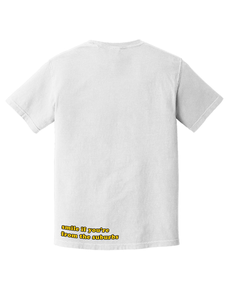 Detroitish Smiley face T-Shirt white back print