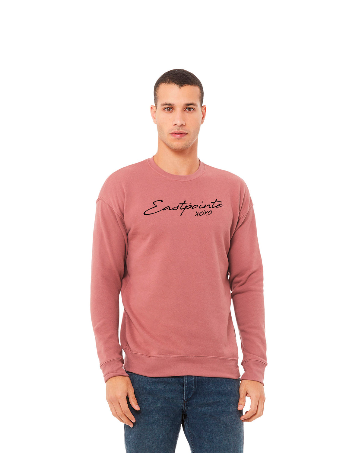 Ink Detroit Eastpointe XOXO Crewneck Sweatshirt - Mauve - Ink Detroit