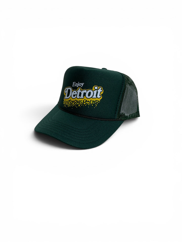 Enjoy Detroit Ginger Ale Foam trucker hat with mesh back