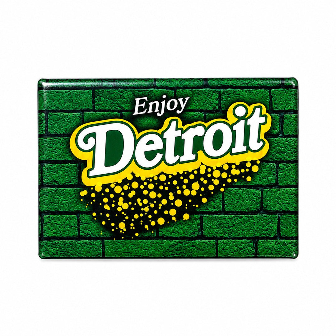 Vintage Enjoy Detroit Ginger Ale Magnet - Ink Detroit