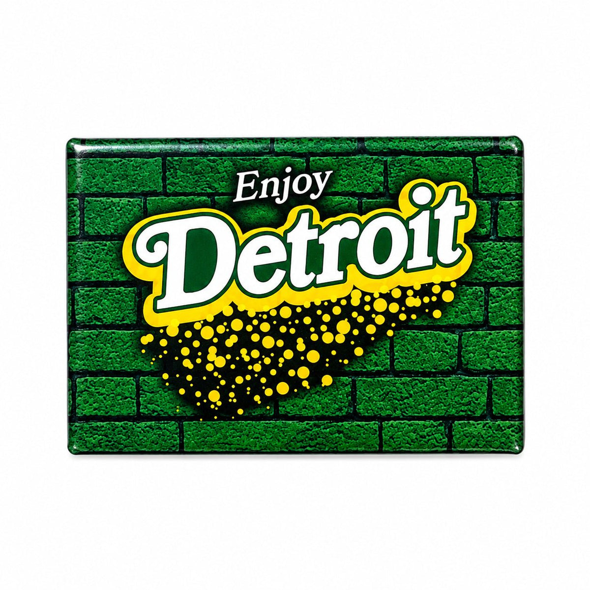 Vintage Enjoy Detroit Ginger Ale Magnet - Ink Detroit