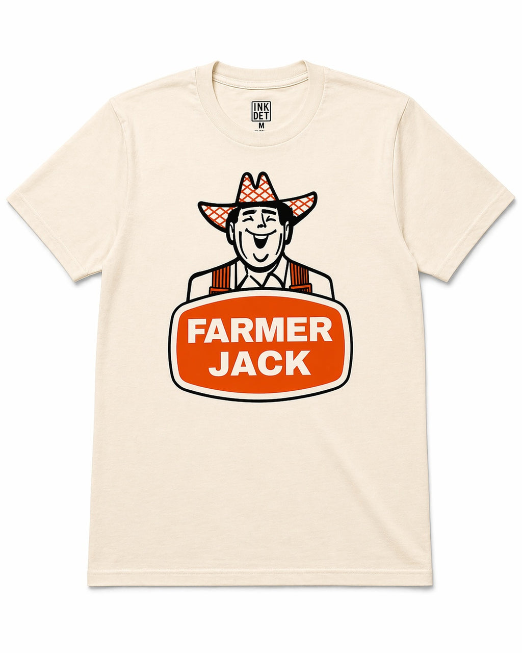 Ink Detroit Vintage Farmer Jack T-Shirt - Natural - Ink Detroit