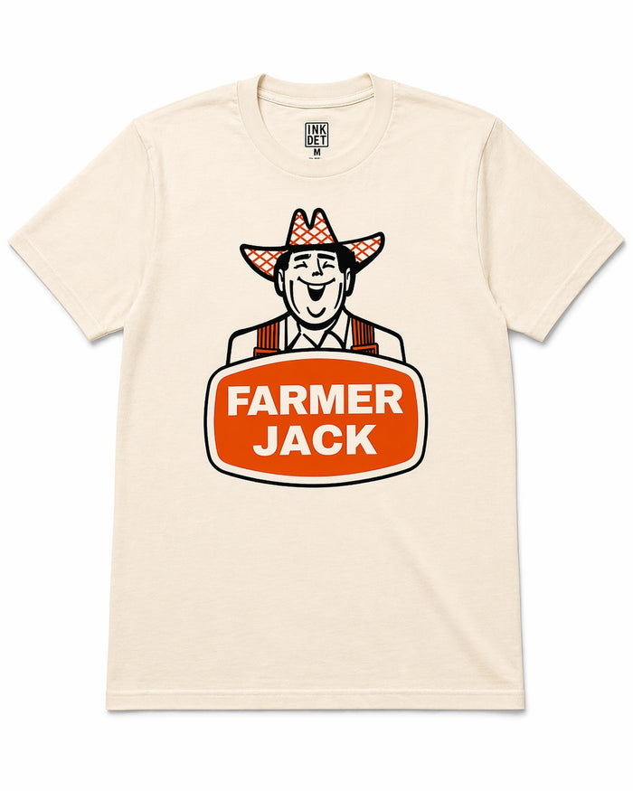 Ink Detroit Vintage Farmer Jack T-Shirt - Natural