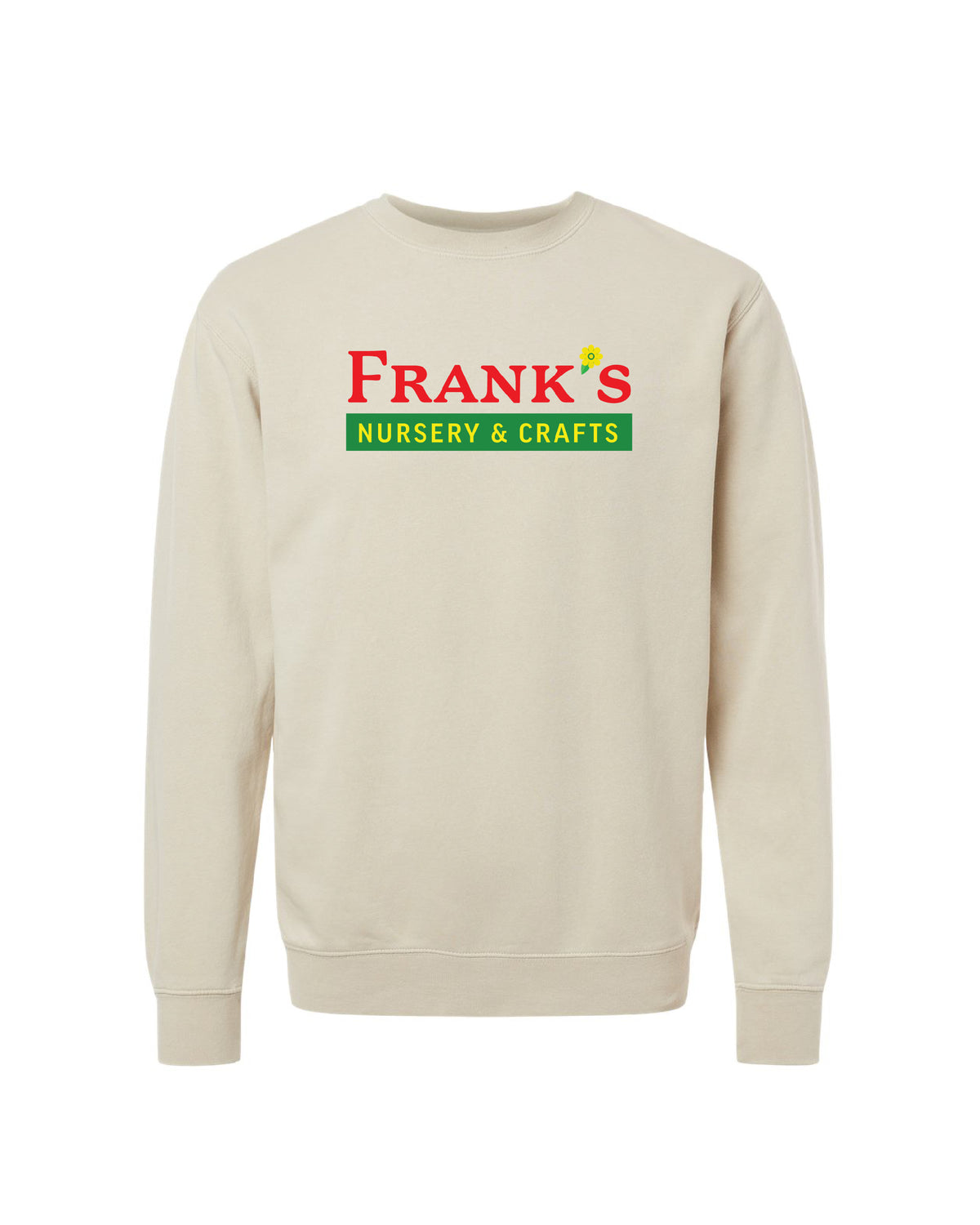 Vintage Frank's Nursery & Crafts Crewneck Sweatshirt- Natural - Ink Detroit