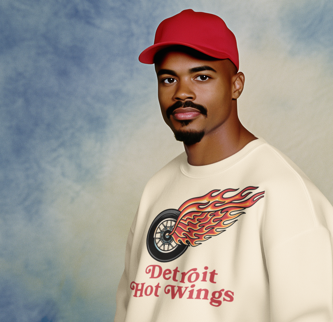 Ink Detroit - Hot Wings Crewneck Sweatshirt - Available in 2 Colors