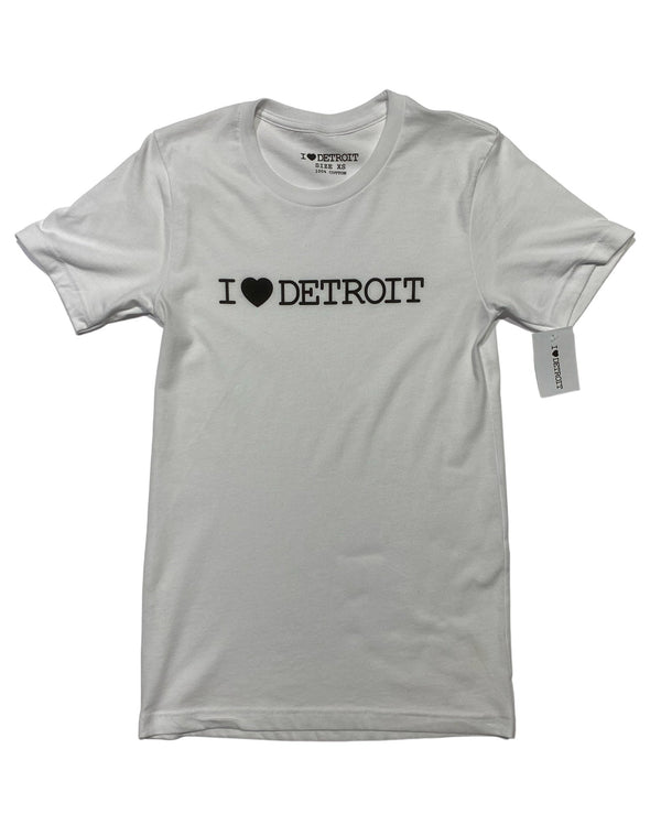 Ink Detroit - I LOVE DETROIT Black Print - T-Shirt - White