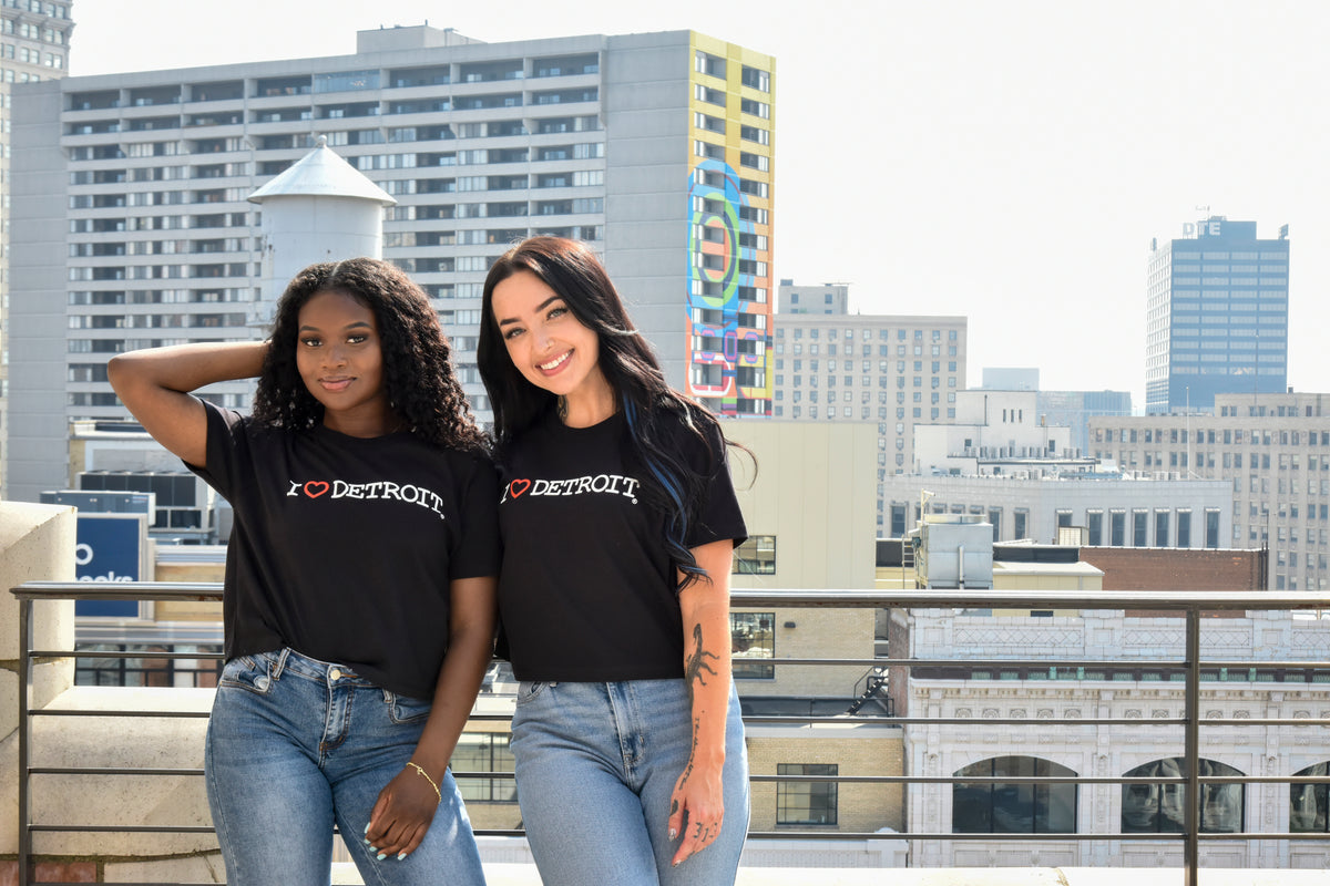 (NEW) I Love Detroit Womens Boxy Tees - Available in 3 Colors - Ink Detroit