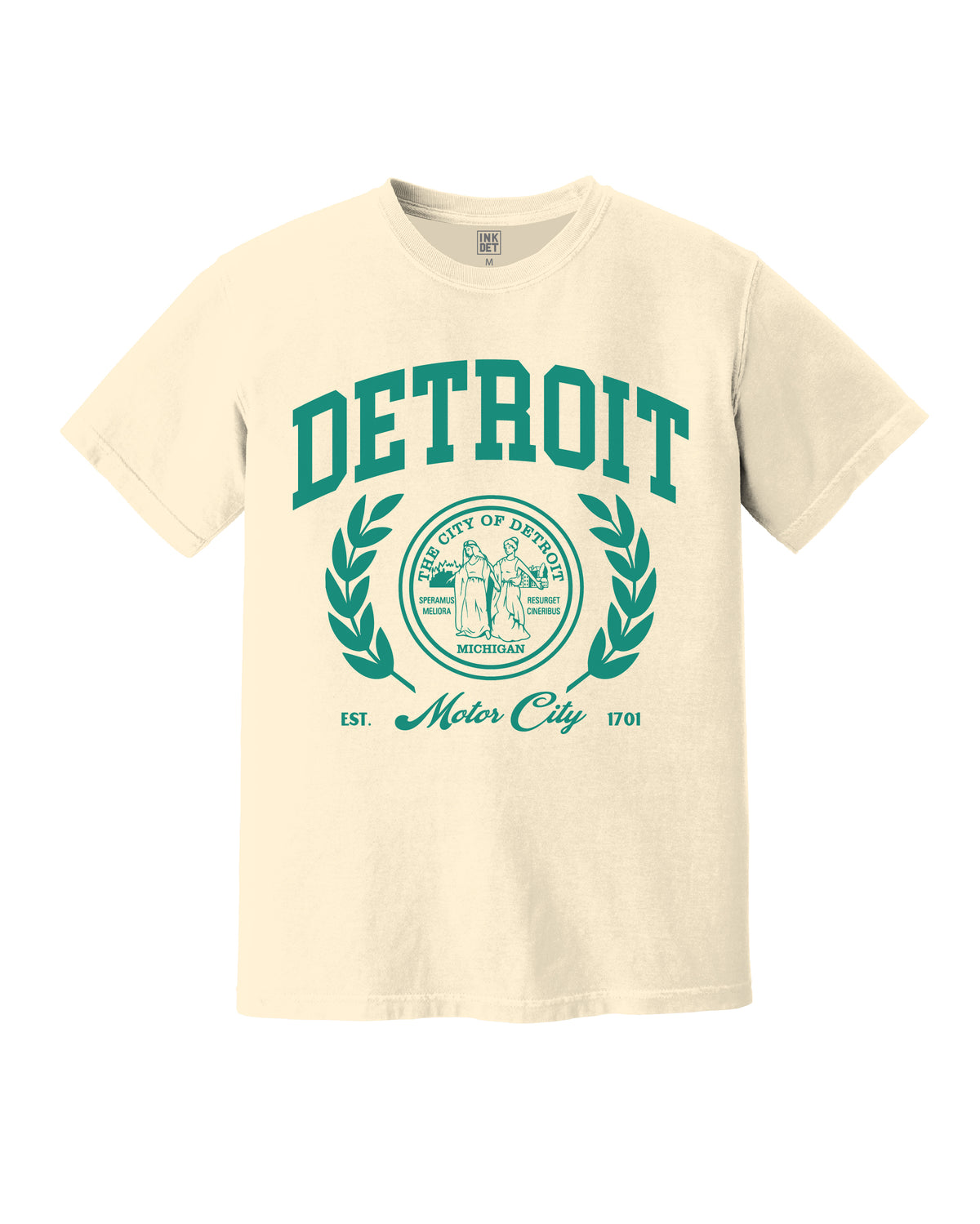 Ink Detroit - DETROIT Premium Tourist T-Shirt - Ivory - Ink Detroit