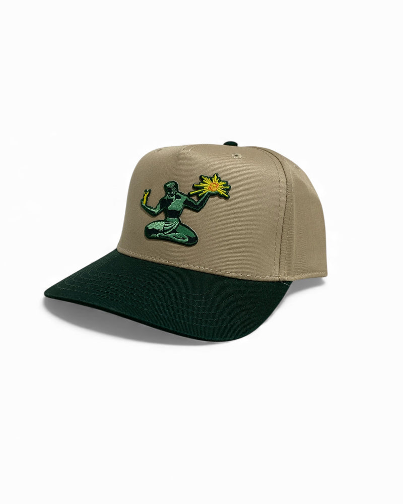 Spirit of Detroit 5 Panel Hat Green 7 Khaki