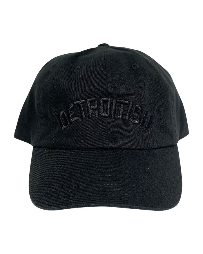 Ink Detroit Detroitish Dad Cap - Black on Black