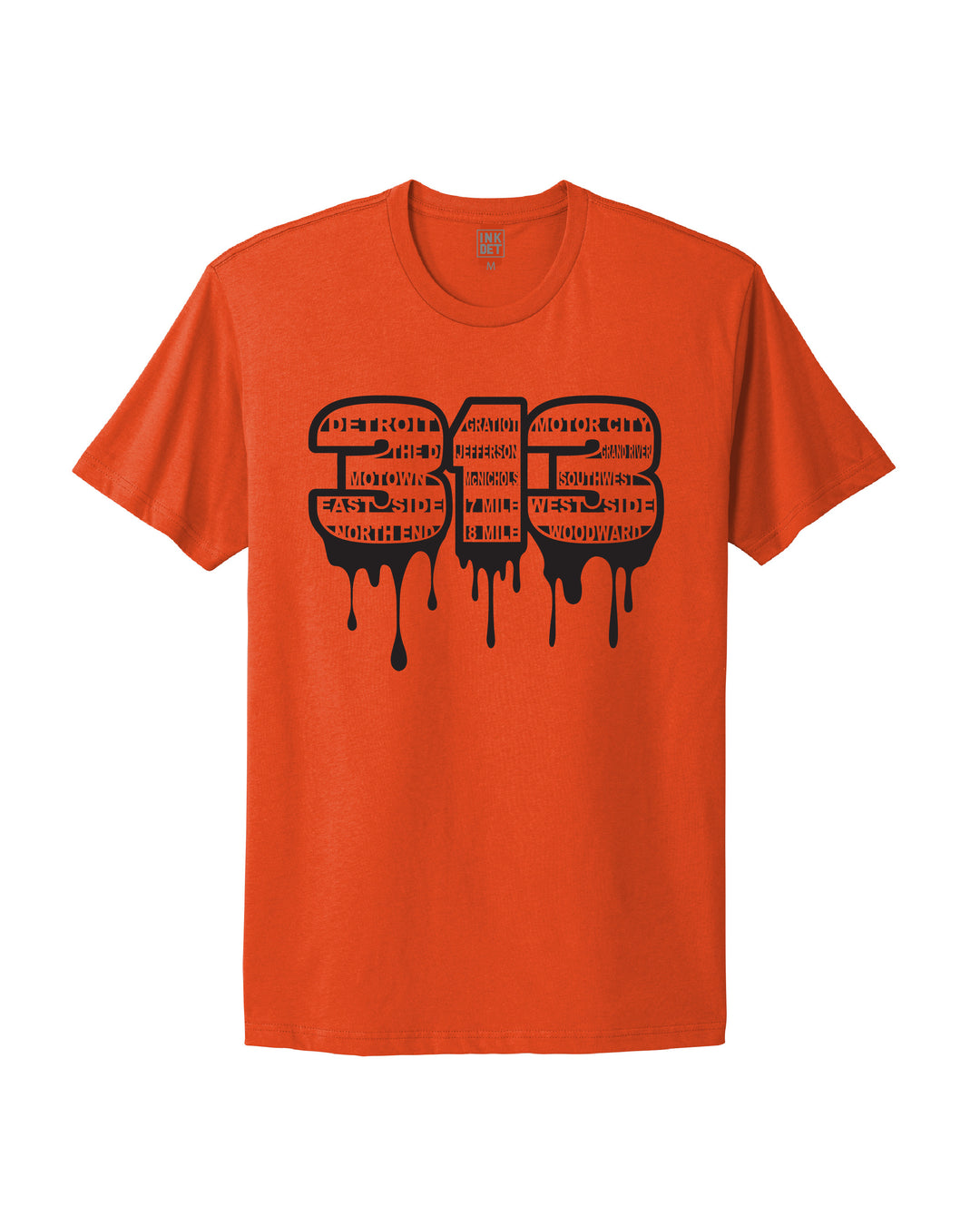 Ink Detroit - 313 Drip T-Shirt - Available in 4 colors