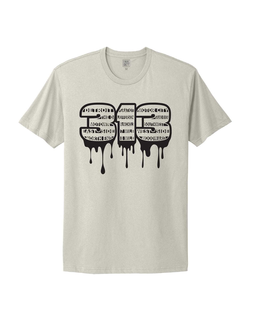 Ink Detroit - 313 Drip T-Shirt - Available in 4 colors