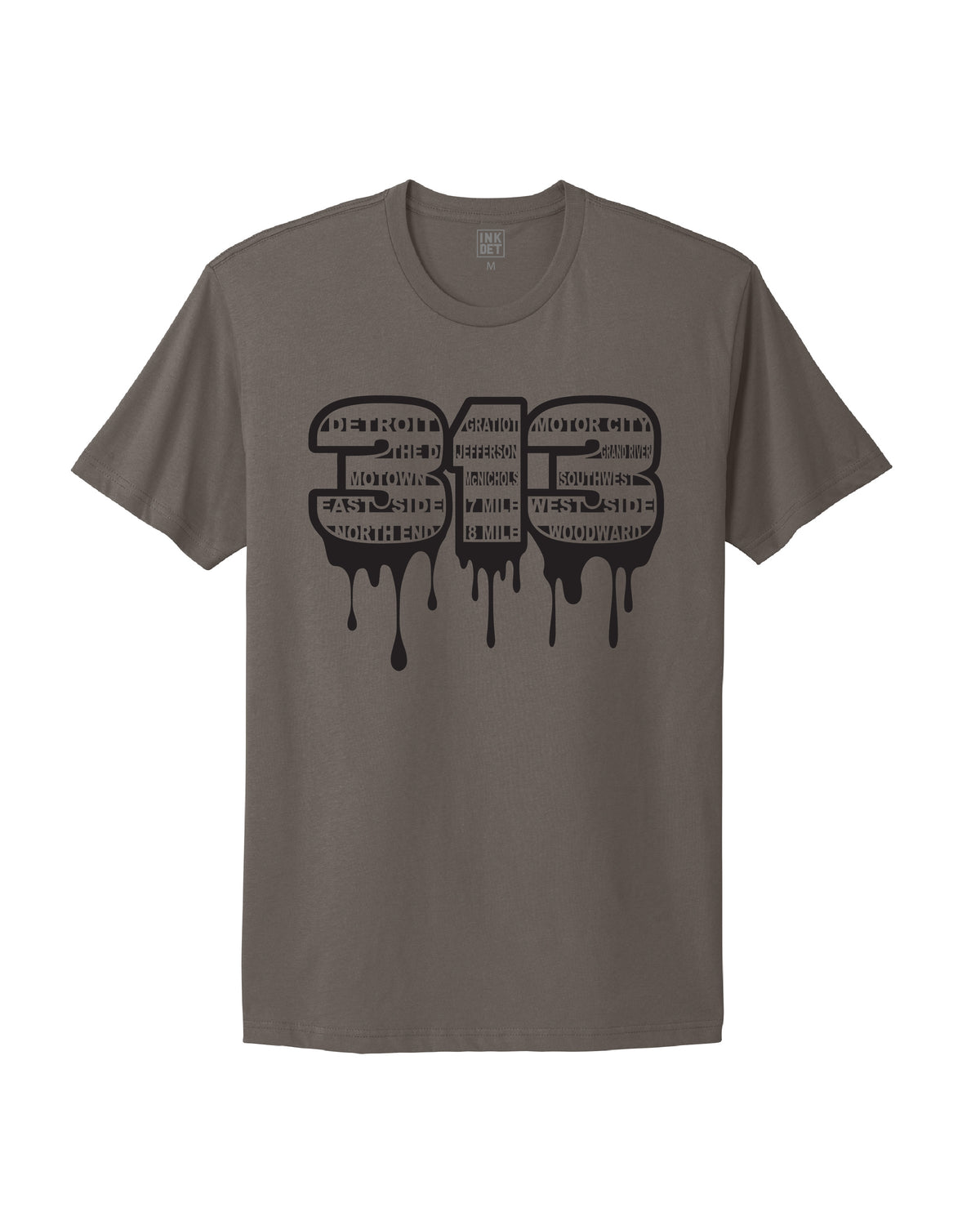 313 Drip T-Shirt - Ink Detroit