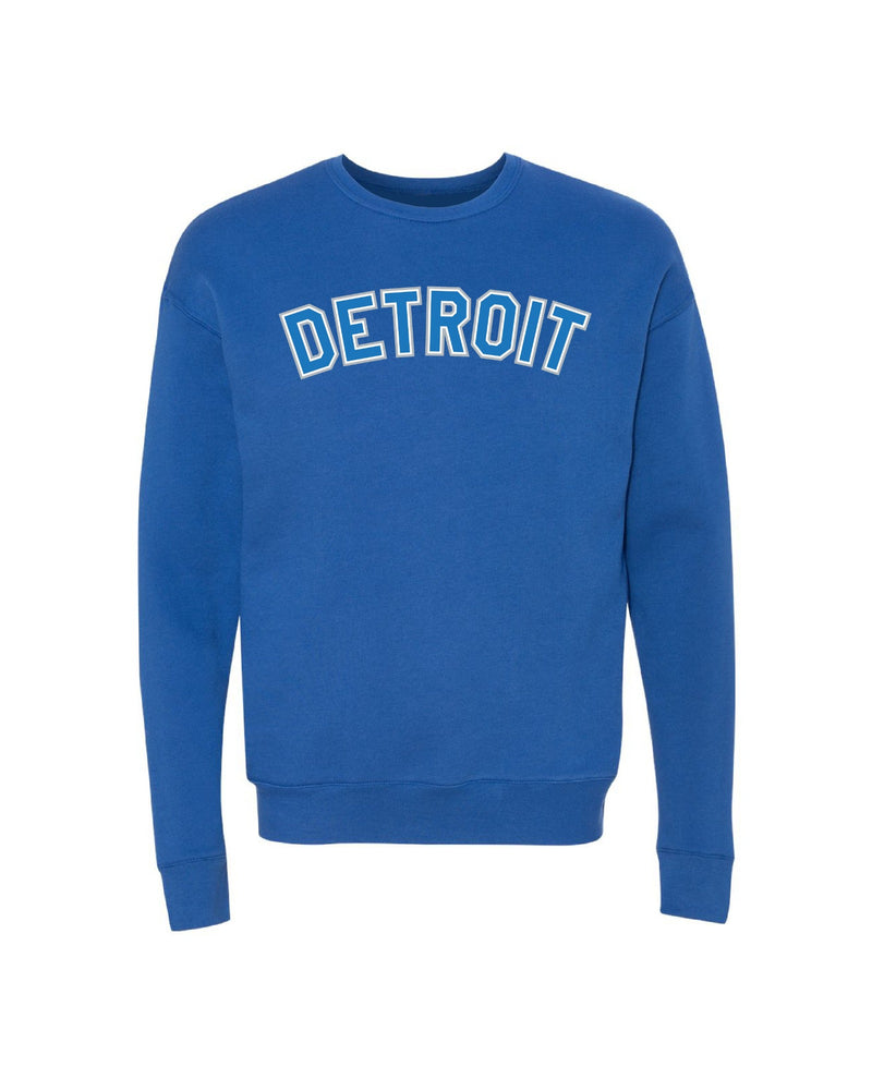 Classic Detroit Crewneck with Honolulu Blue print - Royal Blue