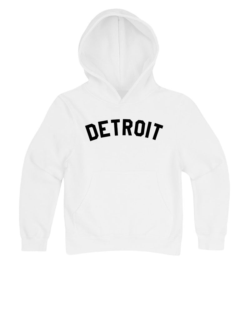 Ink Detroit Basic Youth Hoodie - White