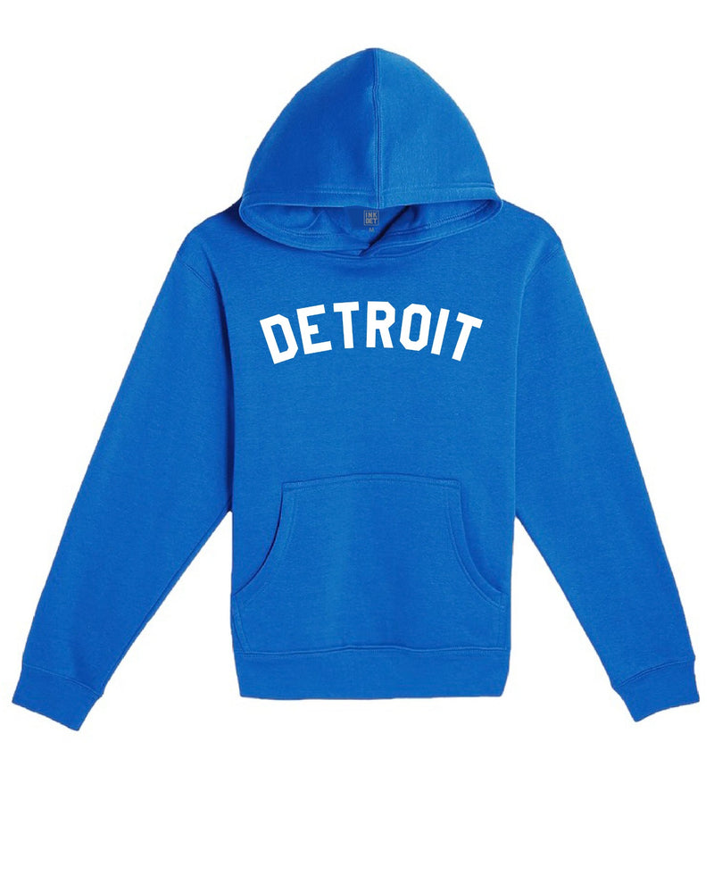Basic Detroit Youth Hoodie Blue
