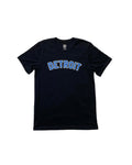 Ink Detroit - Classic Honolulu Blue and Silver Print T-shirt - Black - Ink Detroit