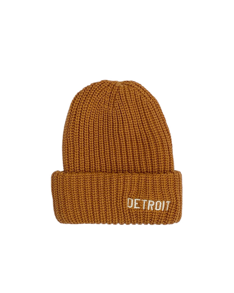 Ink Detroit Lumberjack Knit Beanie - Chestnut