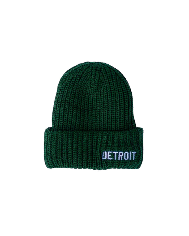 Ink Detroit Lumberjack Knit Beanie - Forest Green