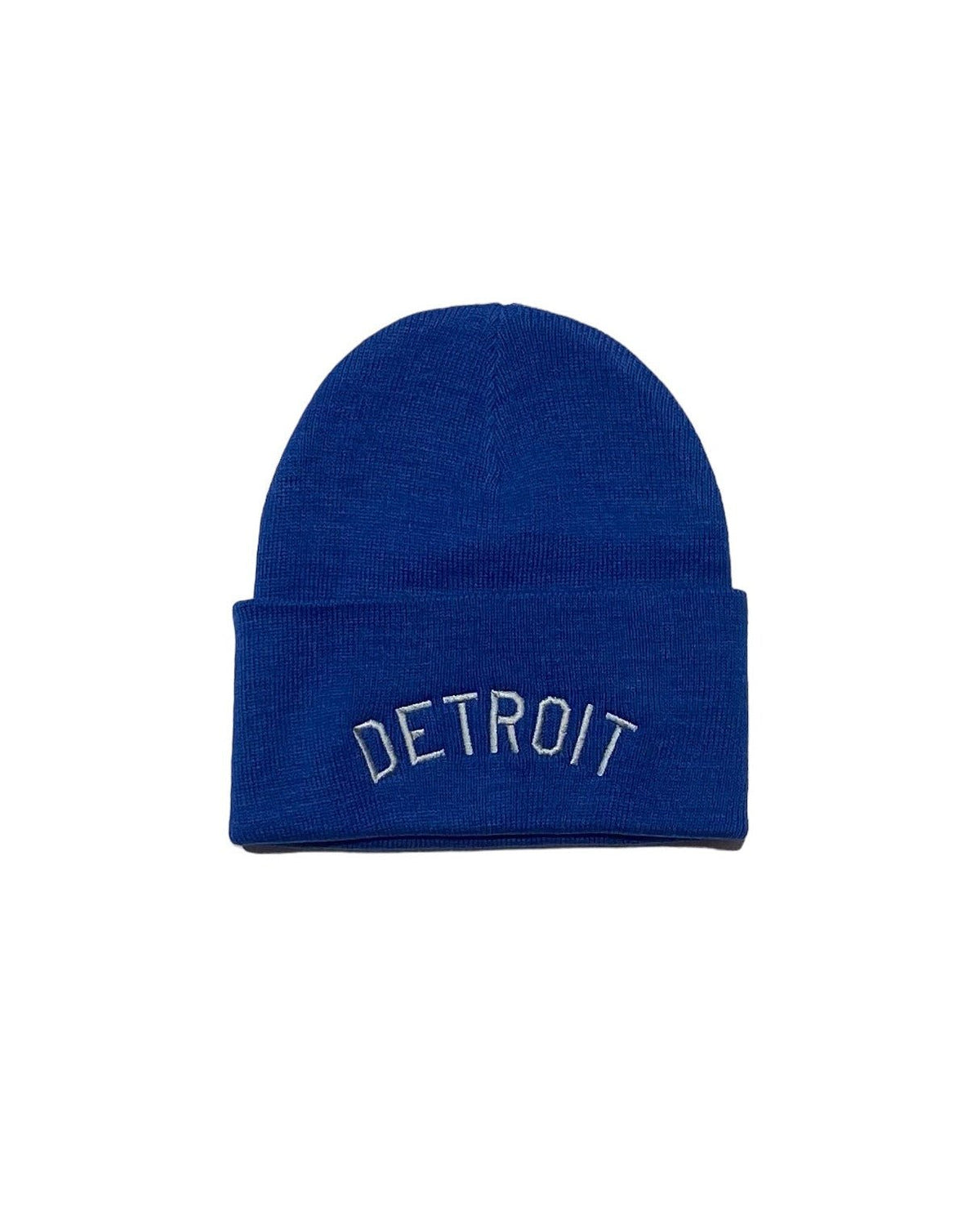 Ink Detroit - Knit Beanie - Royal Blue and Silver - Ink Detroit