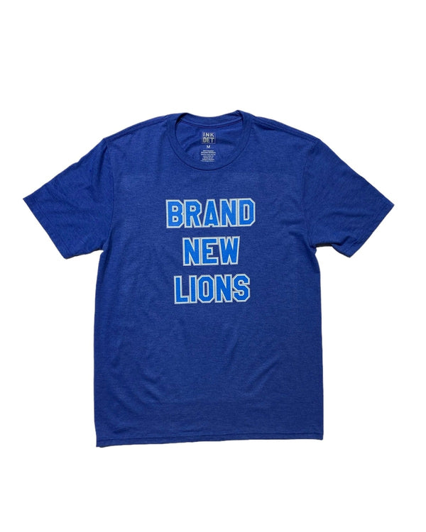 Ink Detroit - Brand New Lions Tri Blend T-Shirt - Heather Royal Blue