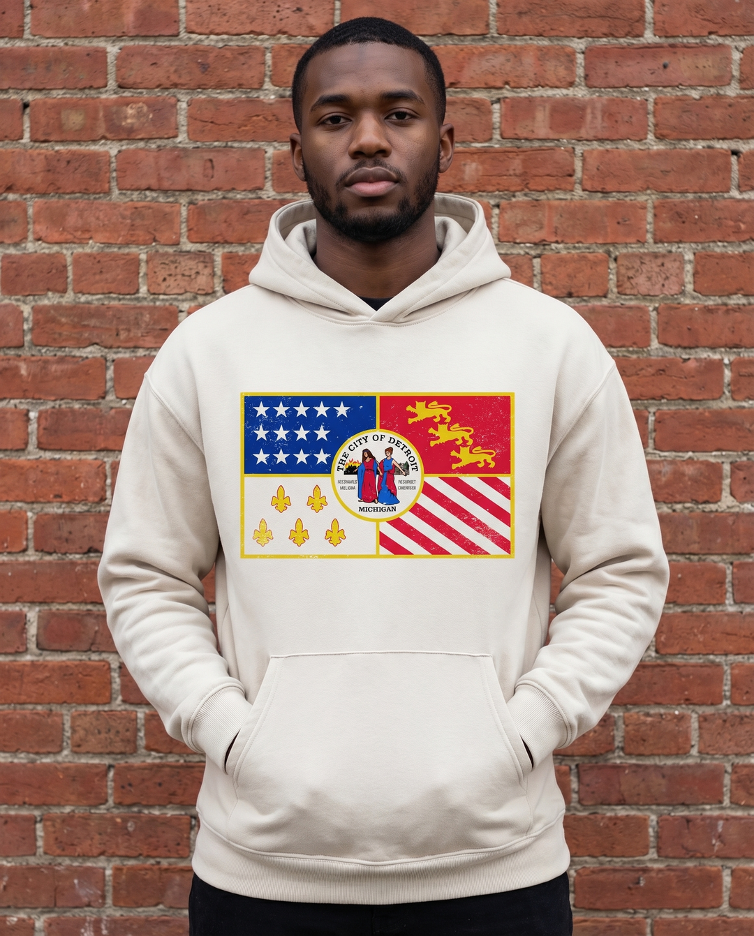 City of Detroit Flag Hoodie