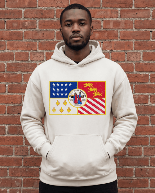 City of Detroit Flag Hoodie - Ink Detroit