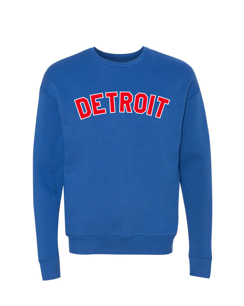 Ink Detroit - Classic Detroit Basketball Colorway Crewneck Sweatshirt - Blue