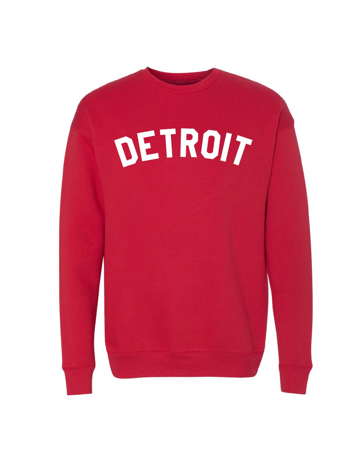 Ink Detroit - Classic Detroit Crewneck Sweatshirt - Red - Ink Detroit
