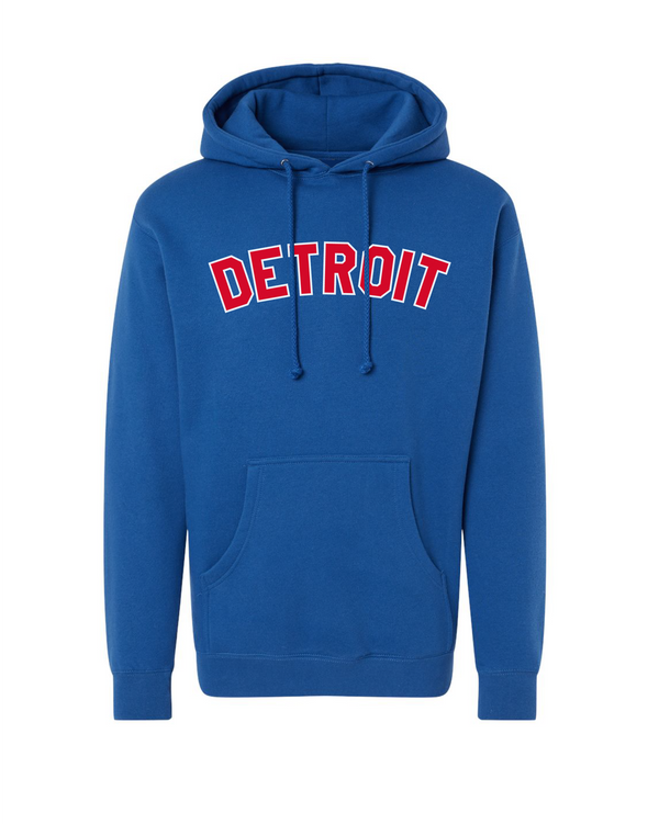 Ink Detroit -  Classic Detroit Basketball Colorway Hoodie - Blue