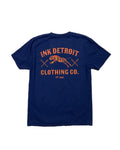 Ink Detroit Clothing Co. Tiger T-Shirt - Pigment Dyed - Navy - Ink Detroit