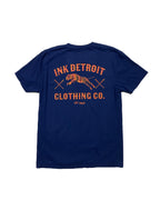 Ink Detroit Clothing Co. Tiger T-Shirt - Pigment Dyed - Navy - Ink Detroit