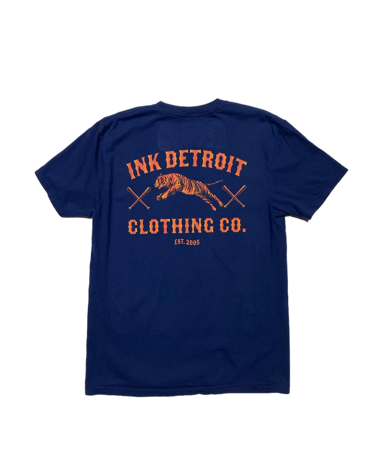 Ink Detroit Clothing Co. Tiger T-Shirt - Pigment Dyed - Navy - Ink Detroit