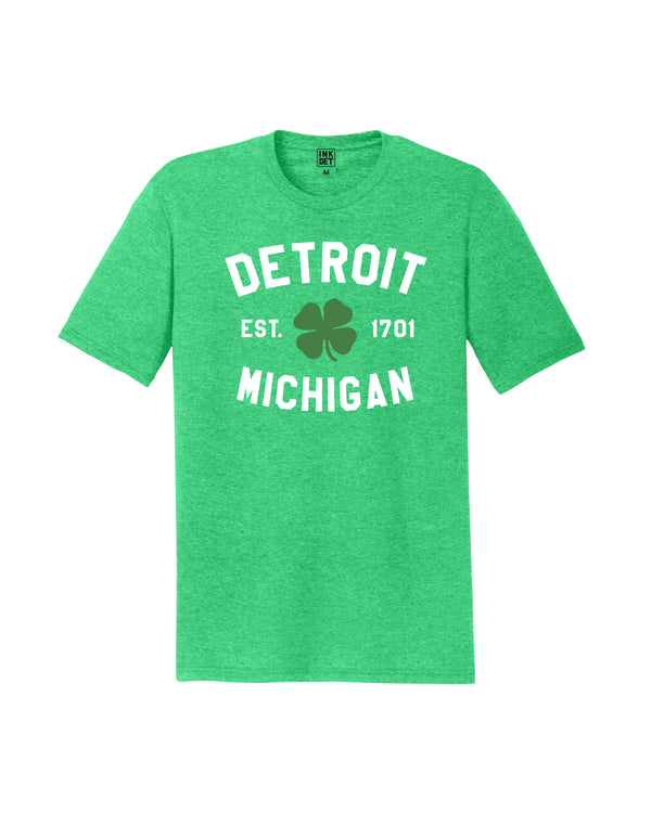 Ink Detroit - Detroit Michigan 1701 Cloverleaf - T-Shirt - Green