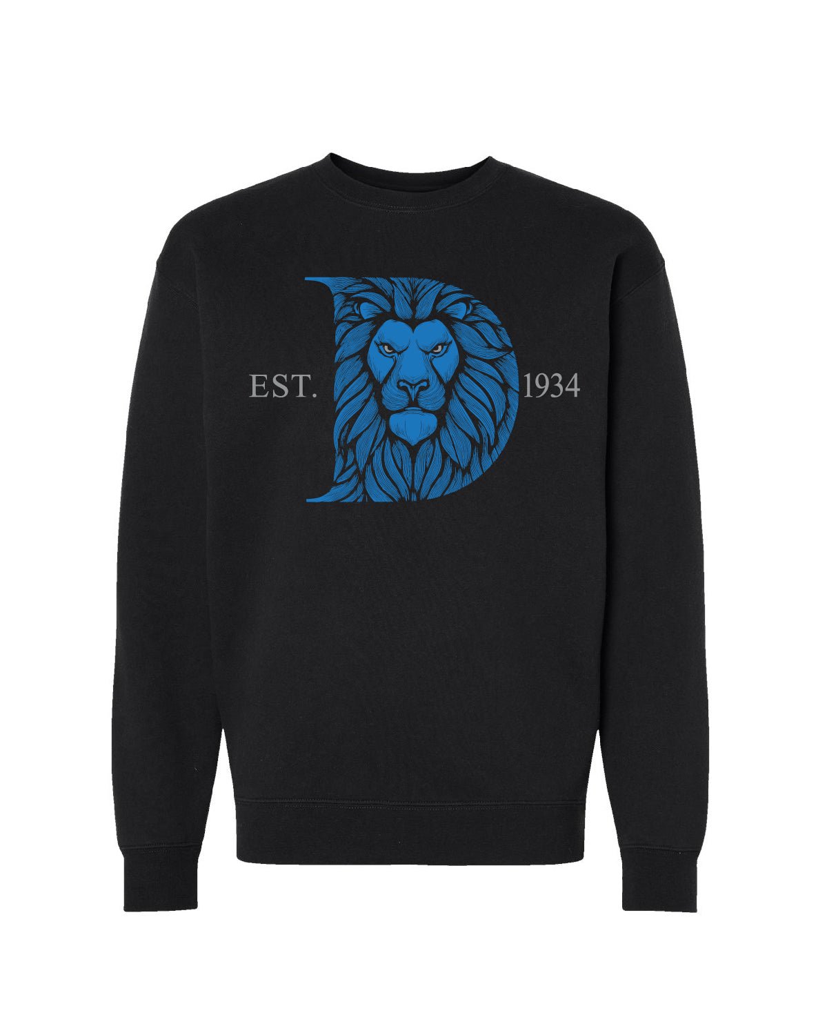 Ink Detroit - Established in 1934 Heavyweight Crewneck Sweatshirt - Black - Ink Detroit