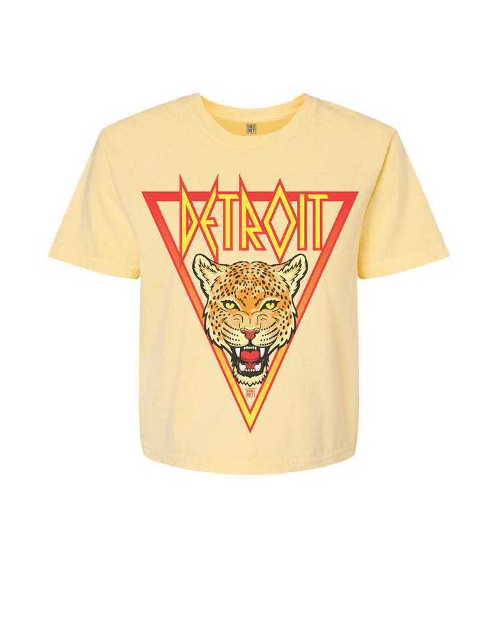 Ink Detroit - DET Leopard Boxy Tee - Butter