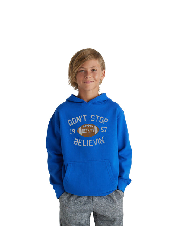 Ink Detroit - Don't Stop Believin' 1957 Youth Hoodie - Royal Blue