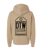 Ink Detroit - DTW Travel Hoodie - Sandstone - Ink Detroit