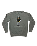 Ink Detroit - Dan Campbell Lion Crewneck Sweatshirt - Pigment Dyed Grey - Ink Detroit