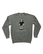 Ink Detroit - Dan Campbell Lion Crewneck Sweatshirt - Pigment Dyed Grey - Ink Detroit