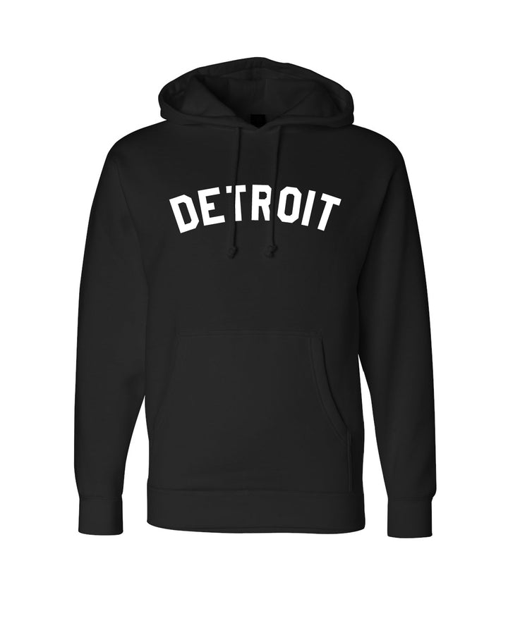 Ink Detroit Hoodie - Black with white
