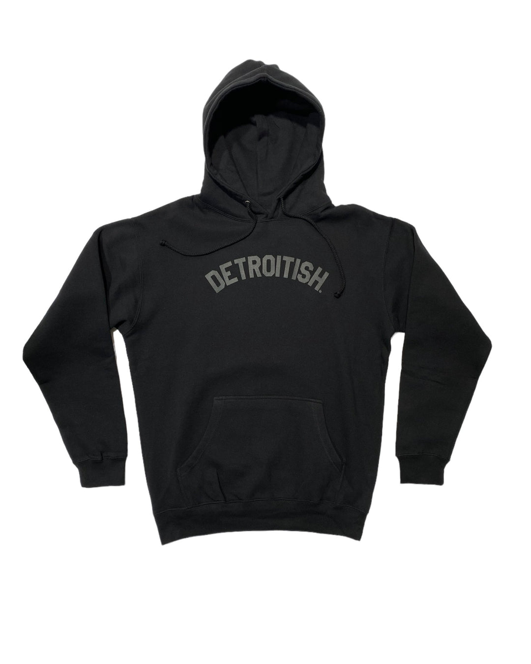 Black on Black Detroitish Hoodie