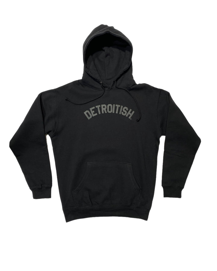 Black on Black Detroitish Hoodie