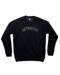 Ink Detroit Detroitish Crewneck Sweatshirt - Black on Black - Ink Detroit