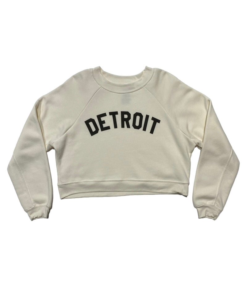 Basic Detroit raglan crop sweatshirt Bone