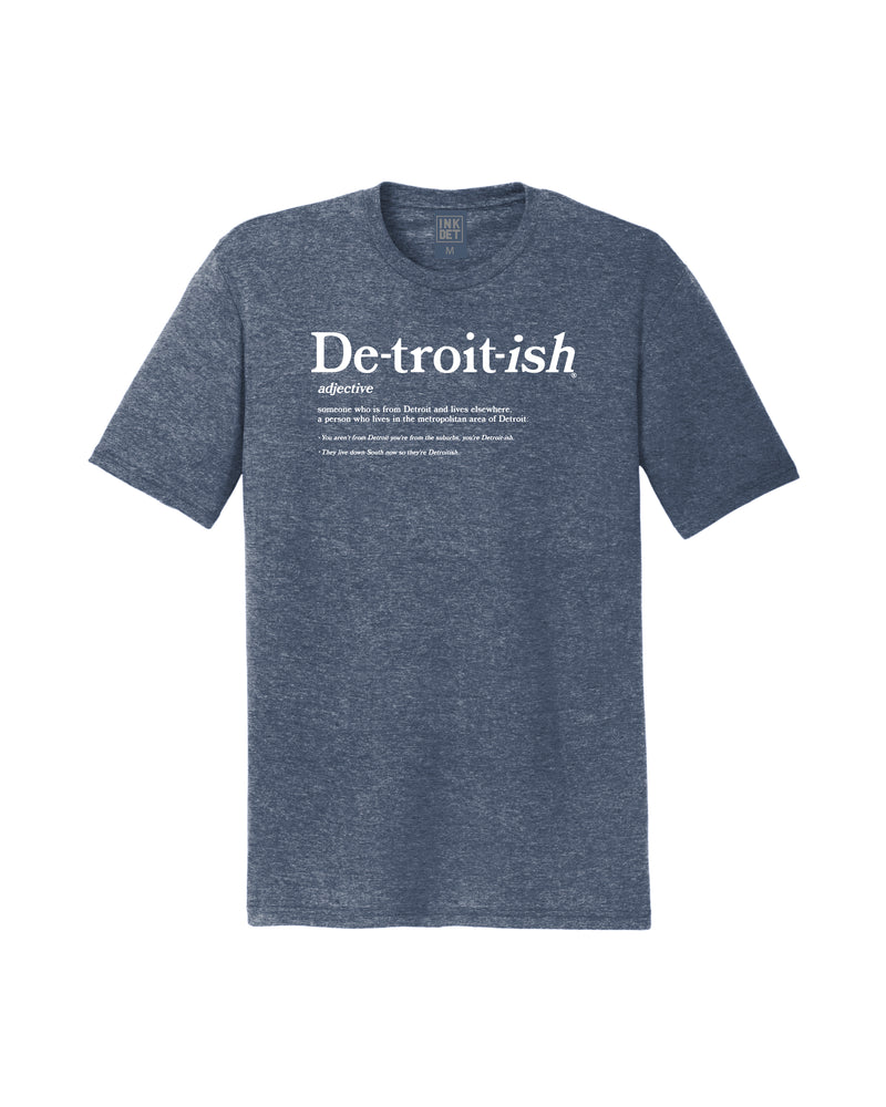 Ink Detroit Detroitish Defined Tri-Blend T-Shirt - Heather Navy