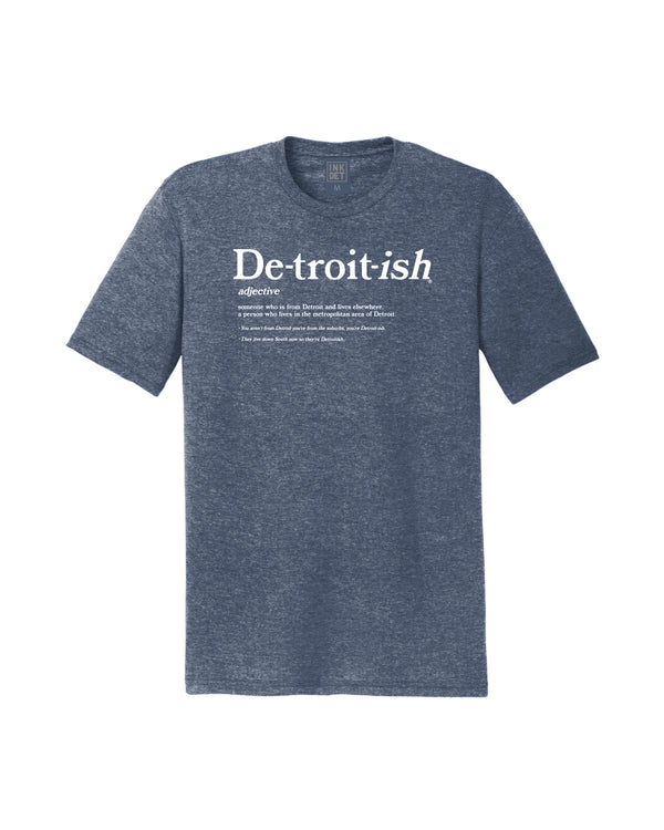 Ink Detroit - Detroitish Defined Tri Blend T-Shirt - Heather Navy
