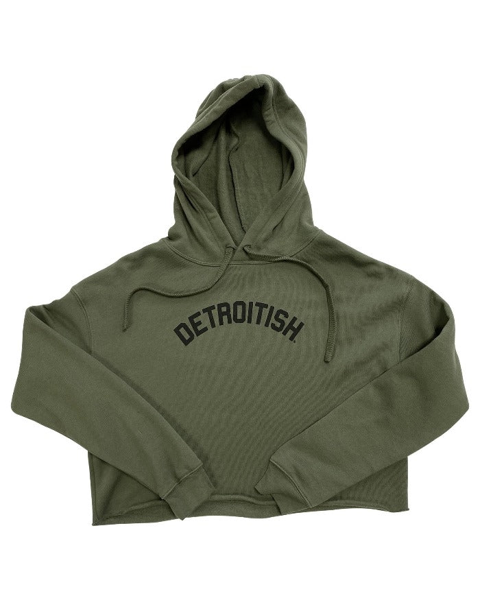 Ink Detroit Detroitish Fleece Crop Hoodie - Available in 5 Colors - Ink Detroit