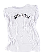 Ink Detroit Detroitish Women's Flowy Muscle T-Shirt Rolled Cuff - Available in 5 Colors - Ink Detroit