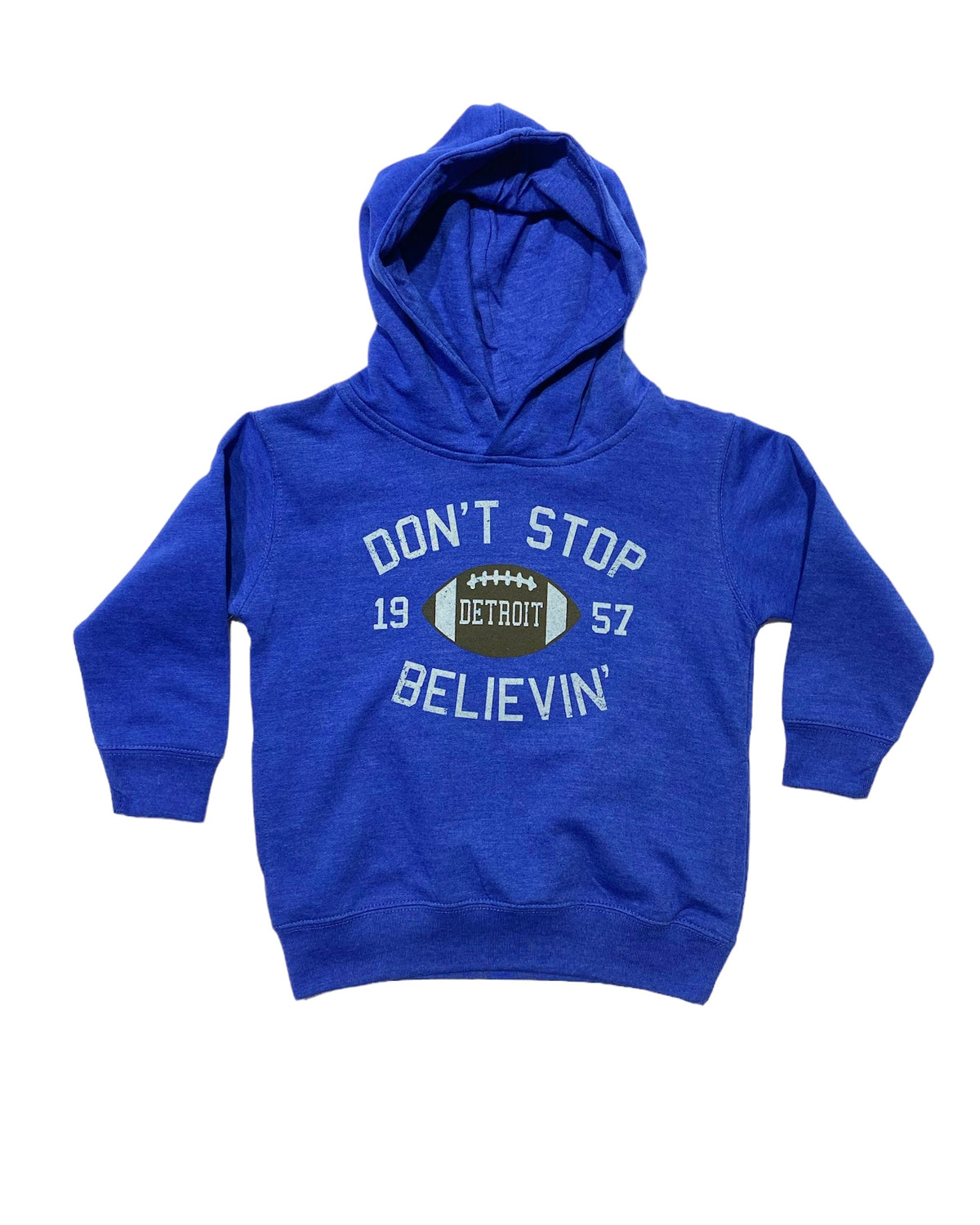 Ink Detroit - Don't Stop Believin’ 1957 Toddler Hoodie - Heather Royal Blue - Ink Detroit